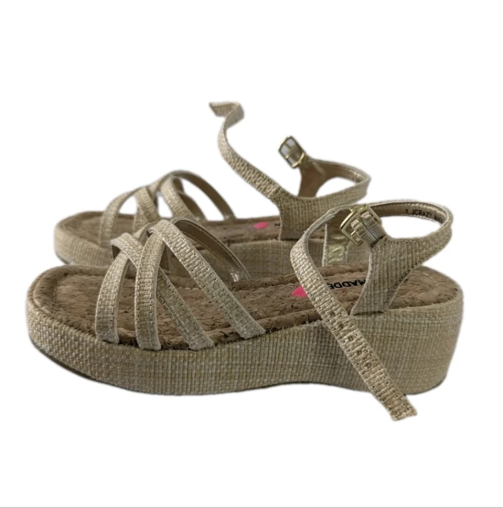 Steve Madden Kids JCrazy Raffia Sandals NIB Girls 1